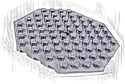 Plate, Modified 10 x 10 Octagonal with Hole