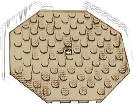 Plate, Modified 10 x 10 Octagonal with Hole