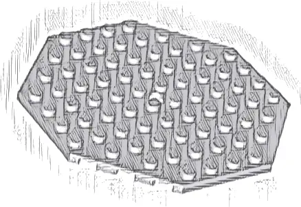 Plate, Modified 10 x 10 Octagonal with Hole