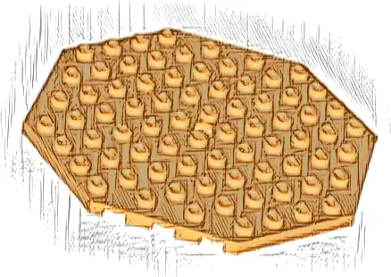 Plate, Modified 10 x 10 Octagonal with Hole