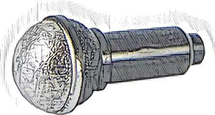 Minifigure, Utensil Microphone with Silver Top Half Screen Pattern