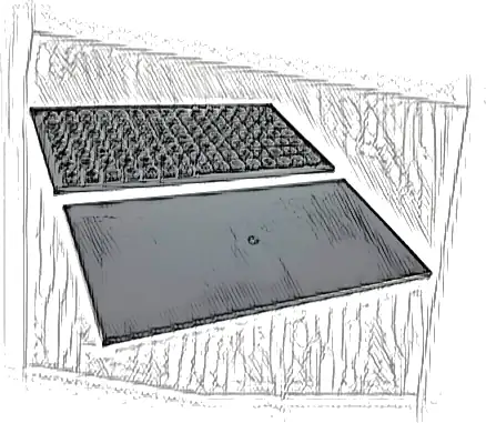 Tile 8 x 16 with Bottom Tubes, Textured Surface