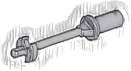 Minifigure, Utensil Ski Pole 3L with Handle, Stop Ring and Side Stops