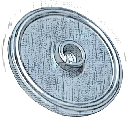 Minifigure, Shield Circular Rimmed Face with Stud