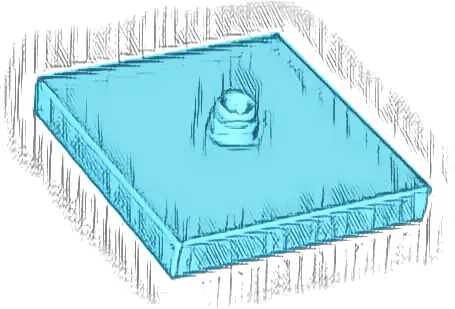 Duplo Turntable 4 x 4 Base, Flush Surface