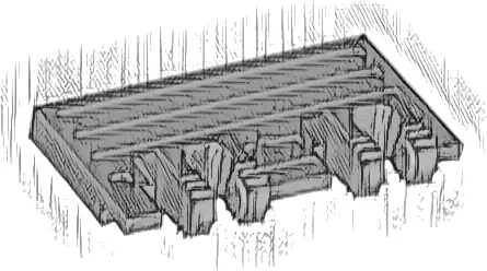 Hinge Train Gate 2 x 4 Locking Dual 2 Fingers without Rear Reinforcements