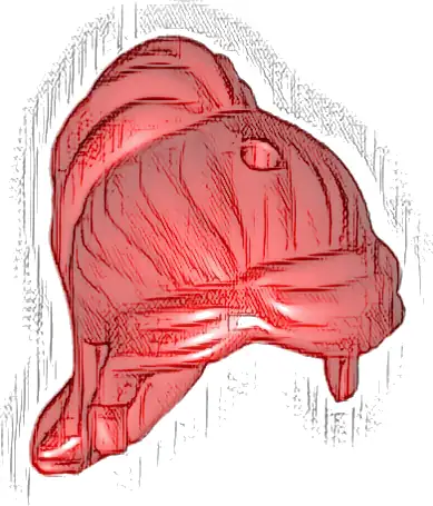 Mini Doll, Hair Friends Long Ponytail, Side Bangs, Hole on Top