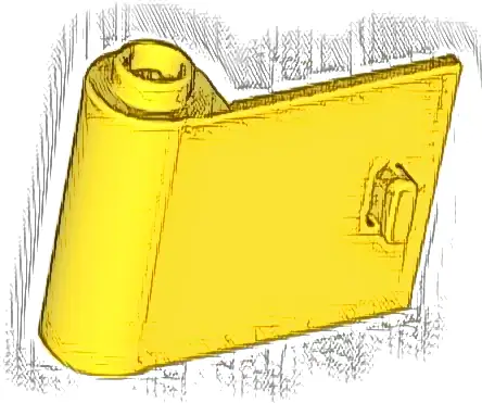 Door 1 x 3 x 2 Left - Open Between Top and Bottom Hinge