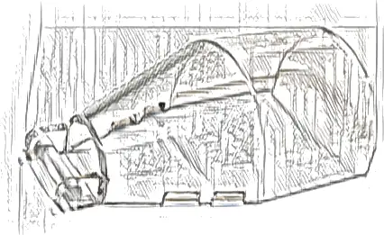 Windscreen 6 x 4 x 2 Round with Bar Handle