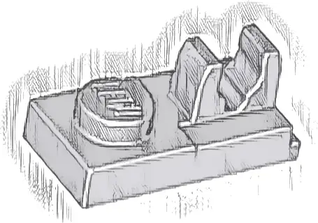 Plate, Modified 1 x 2 with Clip with Center Cut on Top