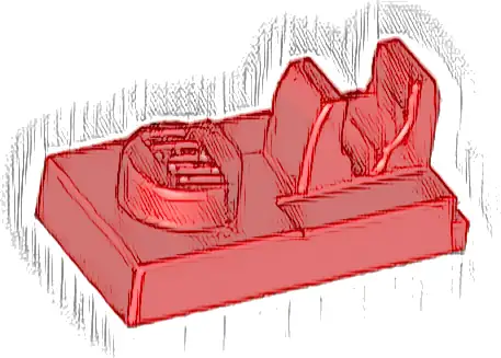 Plate, Modified 1 x 2 with Clip with Center Cut on Top