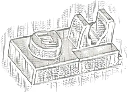 Plate, Modified 1 x 2 with Clip with Center Cut on Top