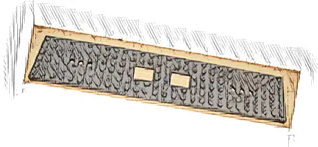 Train Base 6 x 28 with 3 Round Holes Each End and 2 x 2 Cutouts