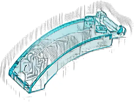 Windscreen 6 x 2 x 2 with Bar Handle with White Spider with Bent Legs Pattern