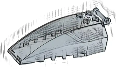 Windscreen 8 x 4 x 2 with 4 Studs and Bar Handle