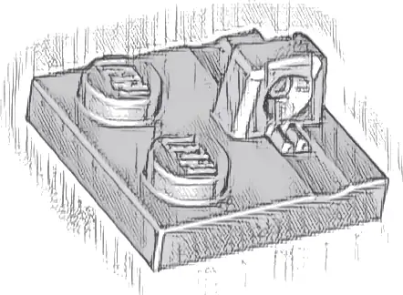 Hinge Plate 2 x 2 Locking with 1 Finger on Top