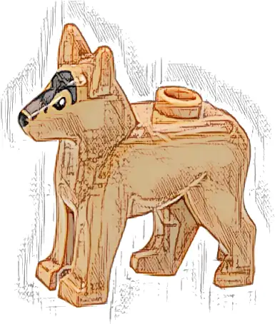 Dog, Alsatian / German Shepherd with Black Eyes, Nose, Blaze and Dark Brown Muzzle Pattern