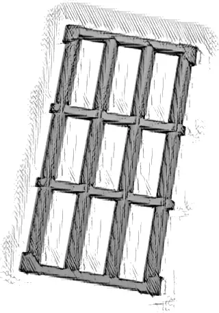 Bar 1 x 4 x 6 Grille with End Protrusions