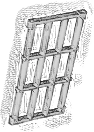 Bar 1 x 4 x 6 Grille with End Protrusions
