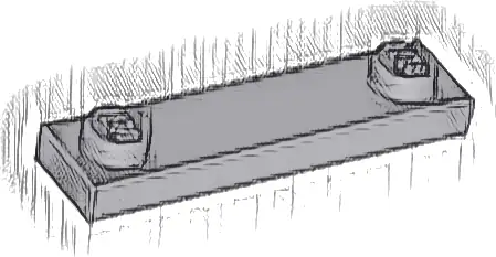 Plate, Modified 1 x 4 with 2 Studs without Groove