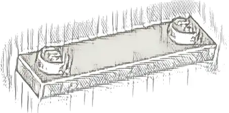 Plate, Modified 1 x 4 with 2 Studs without Groove