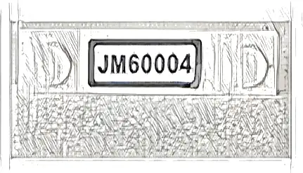 Plate, Modified 1 x 4 with 2 Studs without Groove with 'JM60004' Pattern (Sticker) - Set 60004