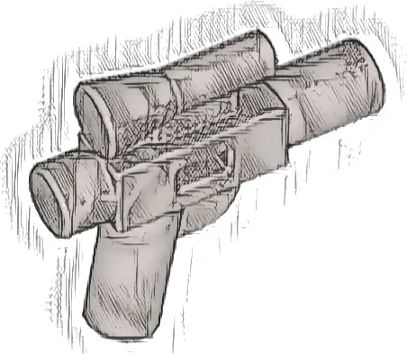 Minifigure, Weapon Gun, Blaster SW Small with Scope