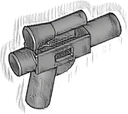 Minifigure, Weapon Gun, Blaster SW Small with Scope