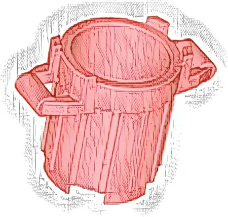 Container, Trash Can with 4 Cover Holders