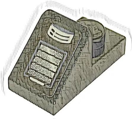 Slope 45 2 x 1 with 2/3 Cutout with Control Console with Silver Speaker Grille Pattern (Sticker) - Set 76911