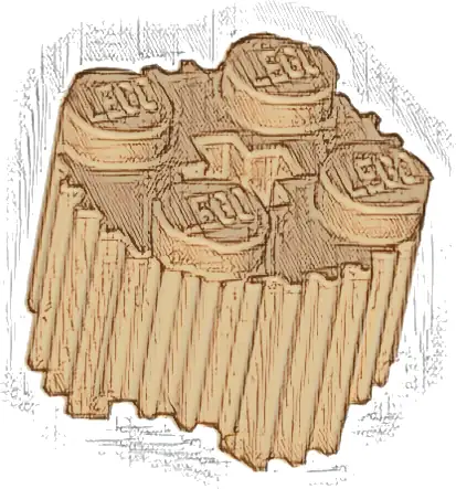 Brick, Round 2 x 2 with Axle Hole and Grille / Fluted Profile