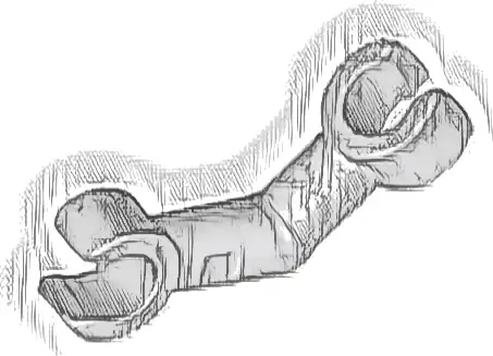 Arm Skeleton, Bent with Clips at 90 degrees (Vertical Grip)