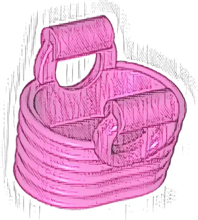 Minifigure, Utensil Basket - Flexible Rubber