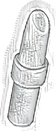 Minifigure, Utensil Lipstick with White Handle Pattern