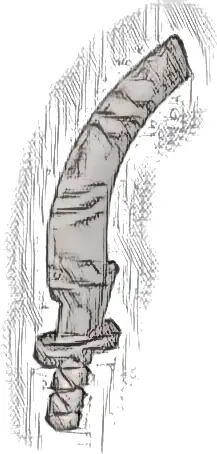 Minifigure, Weapon Sword, Khopesh (Sickle Sword)