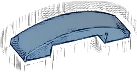 Slope, Curved 4 x 1 x 2/3 Double