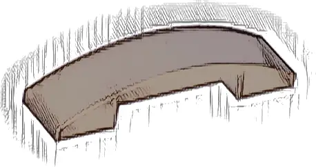 Slope, Curved 4 x 1 x 2/3 Double