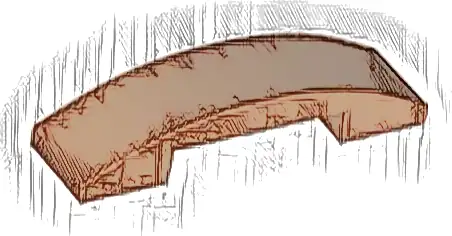 Slope, Curved 4 x 1 x 2/3 Double