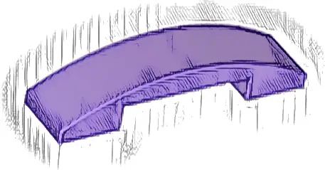 Slope, Curved 4 x 1 x 2/3 Double