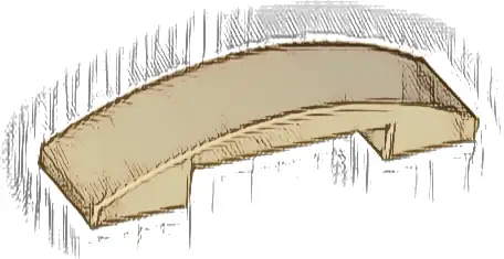 Slope, Curved 4 x 1 x 2/3 Double