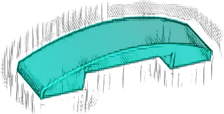 Slope, Curved 4 x 1 x 2/3 Double