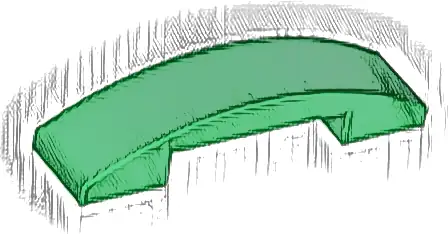Slope, Curved 4 x 1 x 2/3 Double