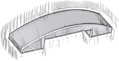 Slope, Curved 4 x 1 x 2/3 Double