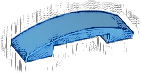 Slope, Curved 4 x 1 x 2/3 Double