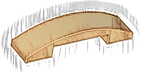 Slope, Curved 4 x 1 x 2/3 Double