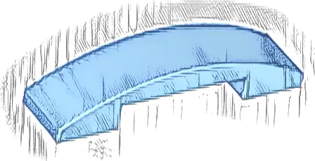 Slope, Curved 4 x 1 x 2/3 Double