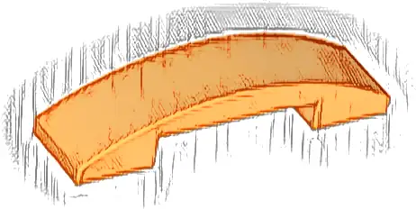 Slope, Curved 4 x 1 x 2/3 Double