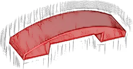 Slope, Curved 4 x 1 x 2/3 Double