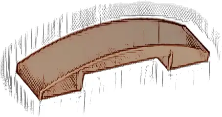 Slope, Curved 4 x 1 x 2/3 Double