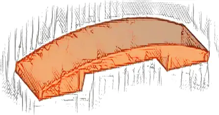 Slope, Curved 4 x 1 x 2/3 Double